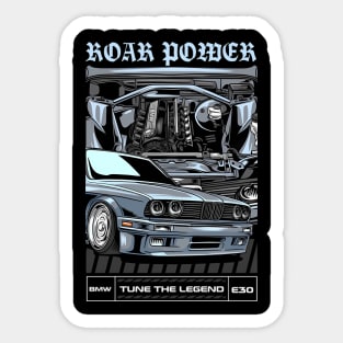 Bmw E30 Roar Power Sticker